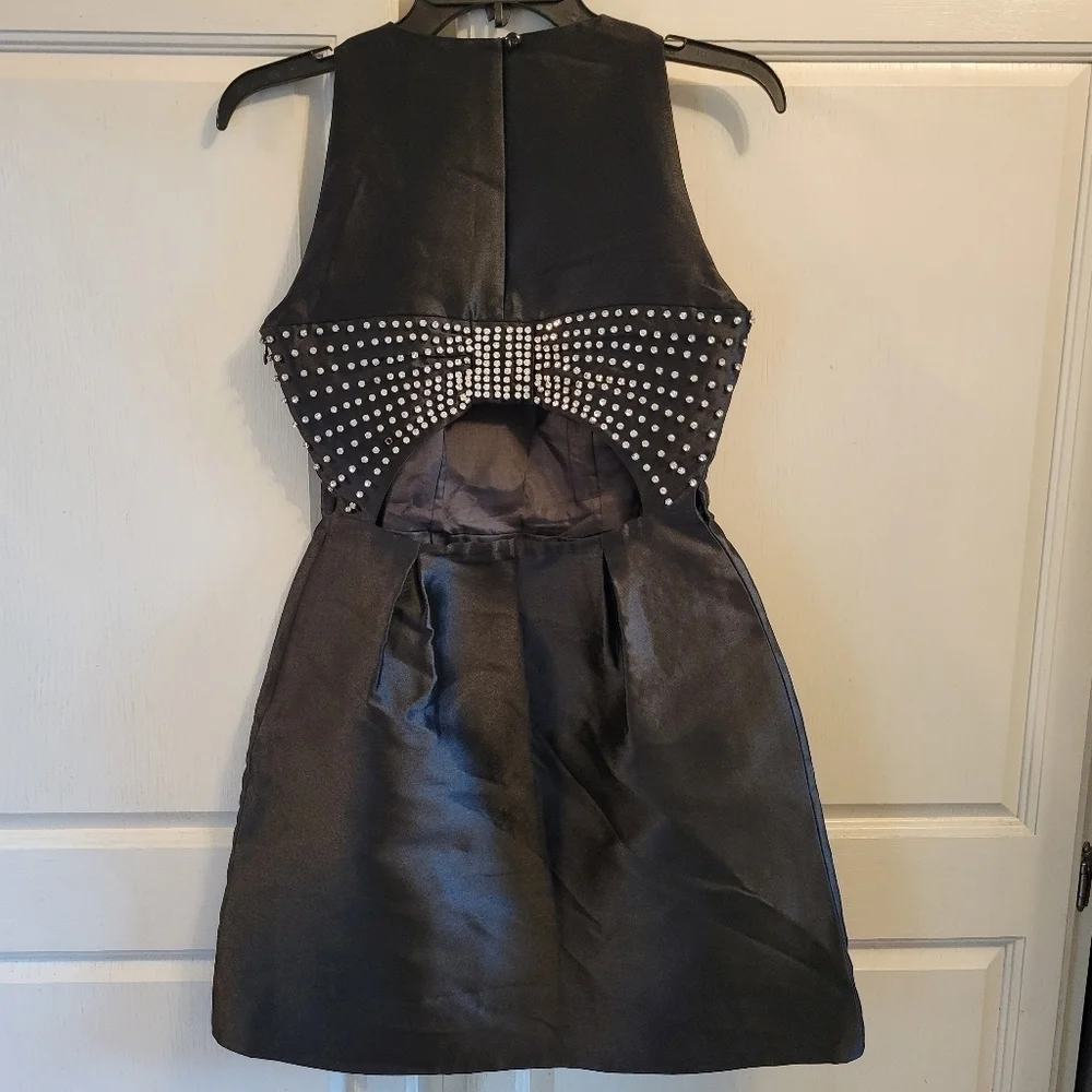 Kate Spade Little Black Dress With Rhinestone Back Cutout